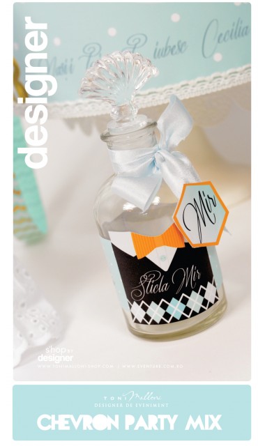 Trusou de botez brodat pentru baieti personaje din desene, Chevron Party Mix 5